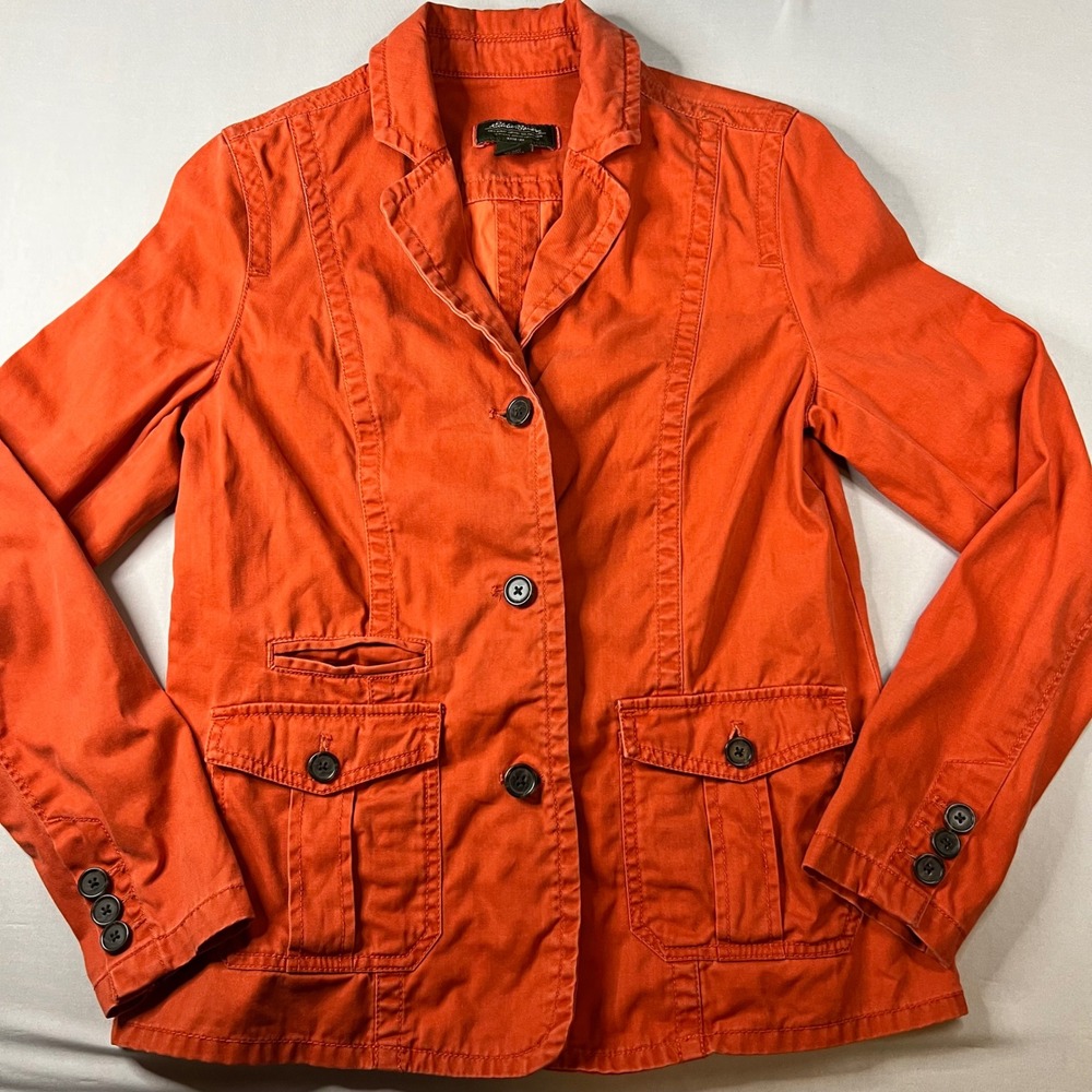 Eddie Bauer Coral Orange Womens Blazer | Size Medium | Casual Office